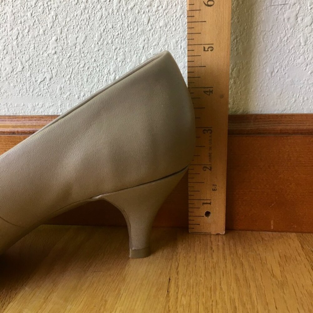AEROSOLES Taupe Pointed-Toe Pumps - Picture 2 of 5